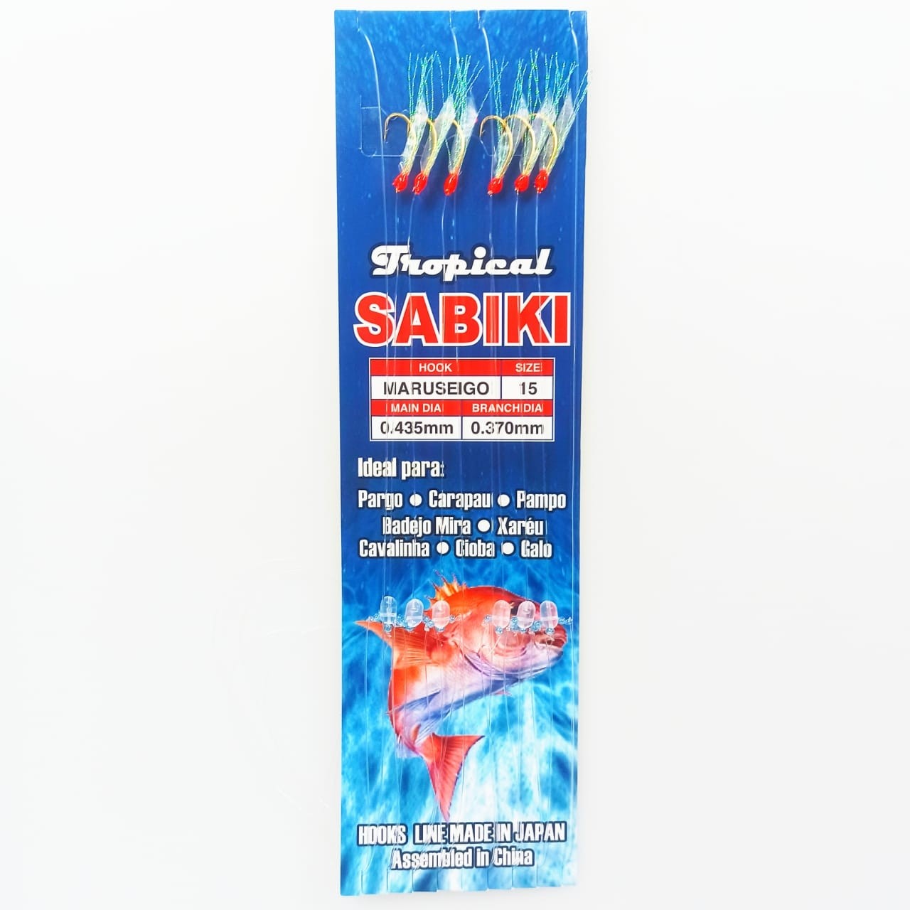 Maripesca | Sabiki Tropical Maruseigo - 2 chicotes c/ 3 anzóis cada
