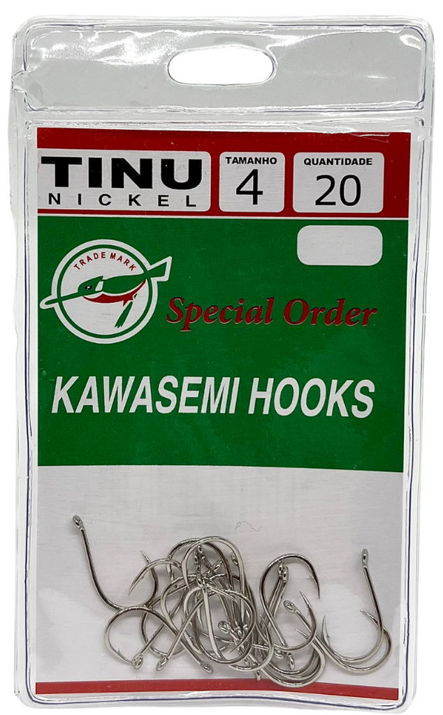 Maripesca | Anzol Kawasemi Tinu Nickel 4 - c/ Fisga - (20 unid)