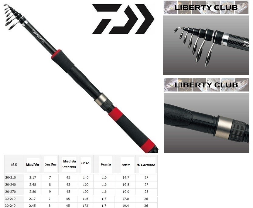 Maripesca | Vara Telescópica Daiwa - Liberty Club Light Pack - T